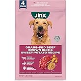 Jinx Premium Dry Dog Food, for All Lifestages - Real Beef, Brown Rice & Sweet Potato Kibble with Superfoods for Immune Support & Probiotics for Digestive Support - No Fillers - 4lb