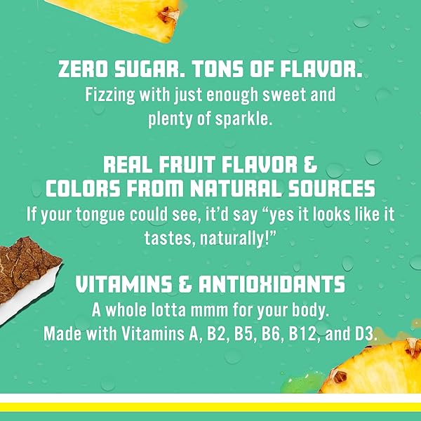 SPARKLING ICE, COCONUT PINEAPPLE SPARKLING WATER, ZERO SUGAR FLAVORED WATER, WITH ANTIOXIDANTS AND VITAMINS, 17 FL OZ BOTTLE