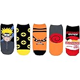 Naruto Shippuden Lowcut Socks (5 Pair) - Fits Ladies Shoe Size 4-10