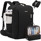 LOVEVOOK Travel Backpack For Women & Men with Waist Strap,40L Waterproof Carry On Backpack Luggage Travel Essentials Flight Approved,TSA Personal ltem Travel Bag Weekender Daypack with 3 Packing Cubes