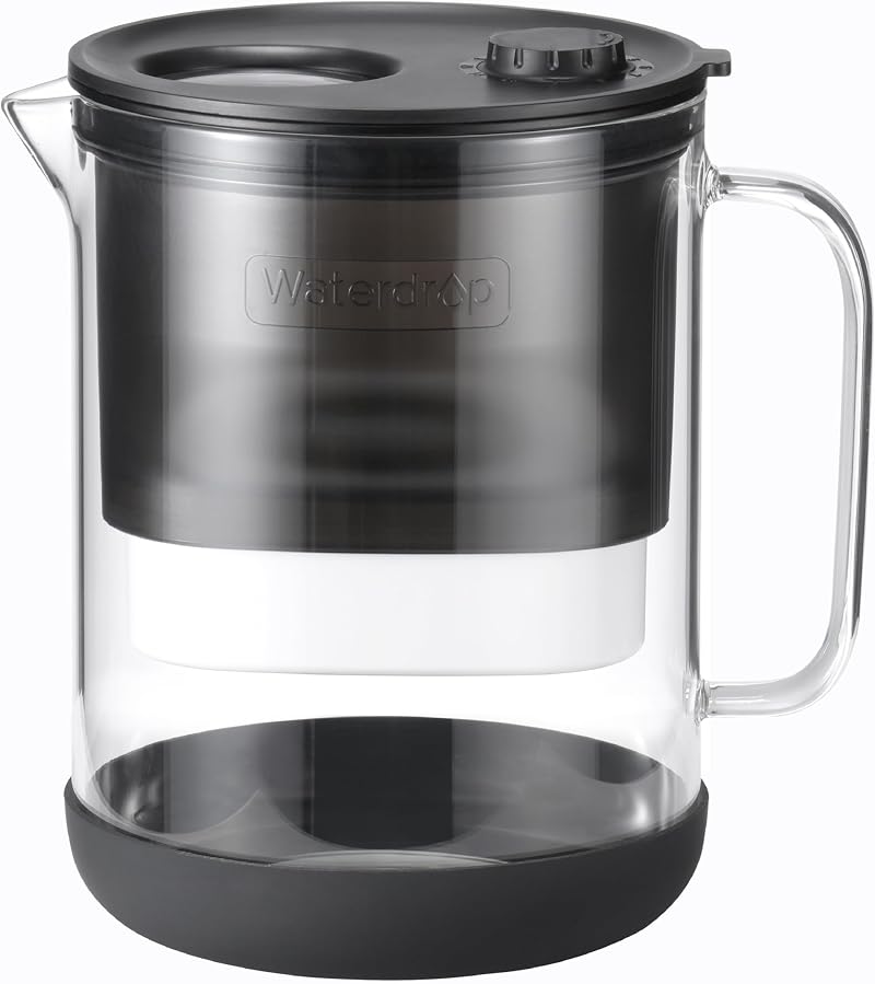 Waterdrop Glass Water Filter Jug 1.5L NSF 42/53/372 Reduces PFOA PFOS