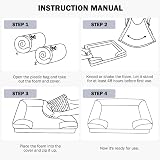 JOEJOY Large Dog Bed Orthopedic Memory Foam 89x64x17 cm Grey view 9
