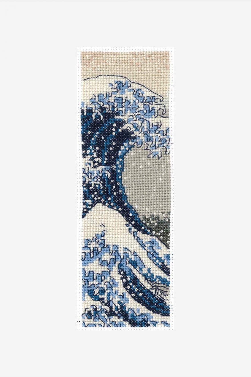 DMC Great Wave Bookmark Cross Stitch Kit, Includes Aida Fabric, Threads and Needle