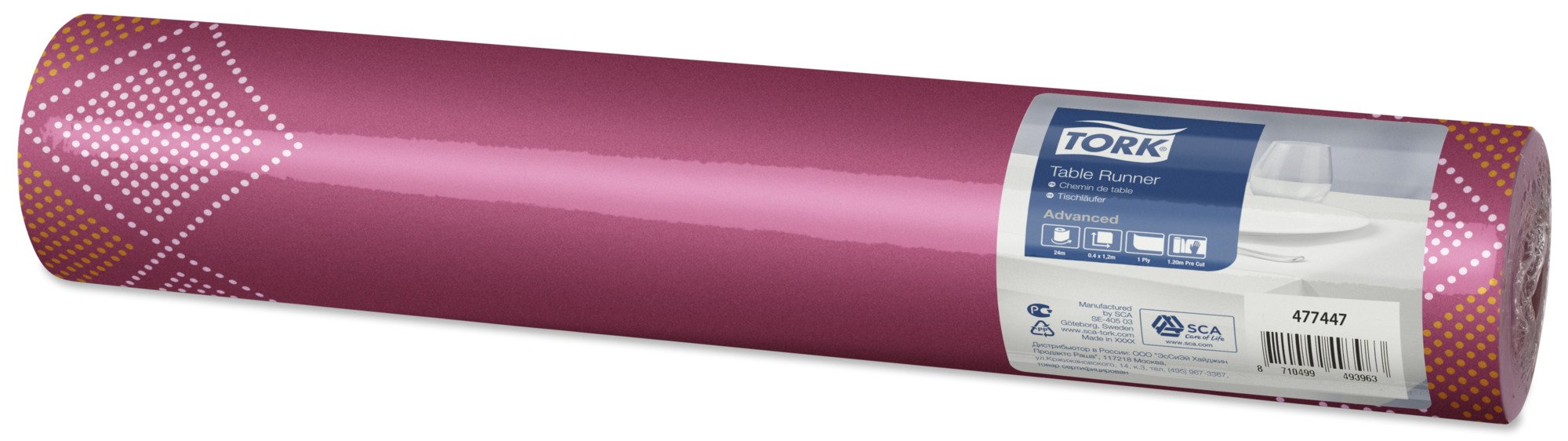 SCA Tork 477447 Textile Feel Sweet Oxford Table Runner (Pack of 4)