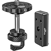 EVUMO Ball Head Conversion Kit for BOG DeathGrip Tripod, 6061-T6 Aluminum Ball Head Converter Adapter and Arca Swiss Saddle Mount Plate Complete Kit Combo for BOG Shooting Tripod