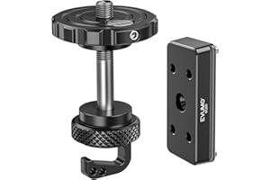 EVUMO Ball Head Conversion Kit for BOG DeathGrip Tripod, 6061-T6 Aluminum Ball Head Converter Adapter and Arca Swiss Saddle Mount Plate Complete Kit Combo for BOG Shooting Tripod