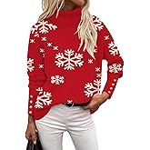 Rapbin Turtleneck Sweaters for Women 2026 Fall Winter Long Sleeve Knit Pullover High Low Hem Sweater with Metal Buttons