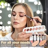 BEAKEY 12 Pcs Makeup Brush Set with 2 Sponges Premium Synthetic Kabuki view 5