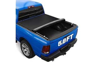 RHOBRA Soft Roll-up Truck Bed Tonneau Cover Compatible with 2019-2026 Chevy Silverado/GMC Sierra 1500 New Body Style 5.8 ft Bed, 26.5oz Soft Vinyl Truck Cover, All-Weather Bed Cover.