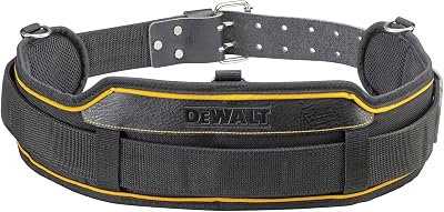 DeWalt Heavy-Duty Tool Belt 1200D Polyester Leather D-Ring 2-Pin Buckle