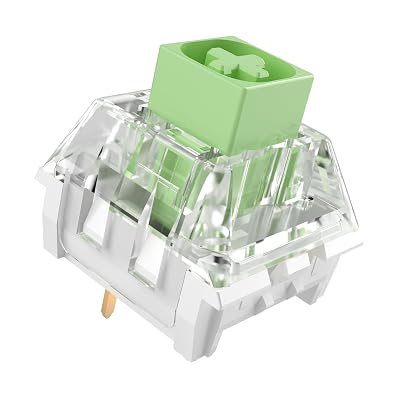 Kailh Box Jade Switches for Mechanical Gaming Keyboard,3-Pin 50gf Clicky/lubed/Dust&Waterproof Switches(72Pcs,Kailh Box Jade)