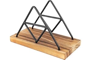 Metal Napkin Holder Stand & Organizer Decorative Kitchen Countertop & Dining Table Storage Rack for Paper Napkins Triangle De