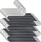 Skroad 10pcs S-Type Stainless Steel Pants Hangers Space Saving Non-Slip view 1