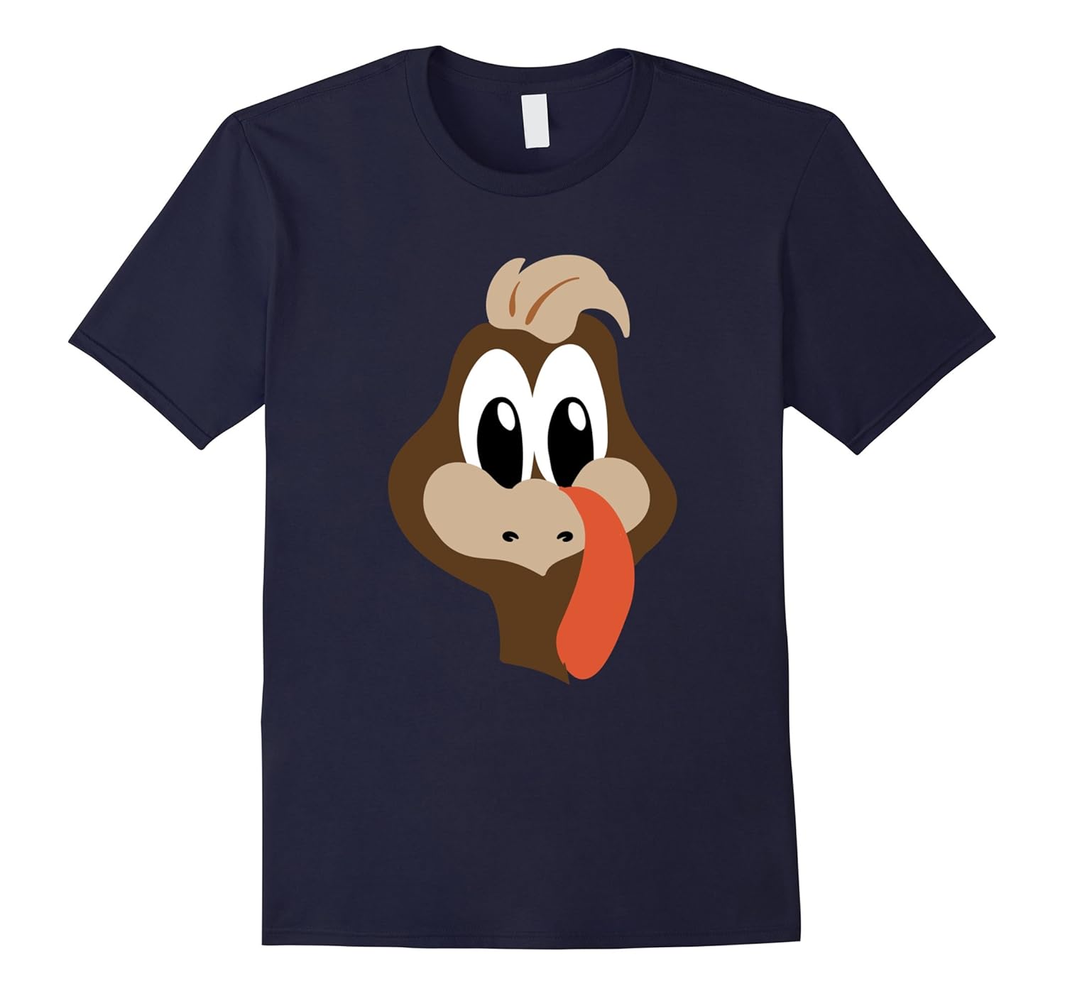 Funny Turkey Head Thanksgiving T-Shirt for Adults, Kids-ANZ