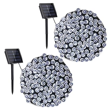 Amazon Com Doovee Solar String Lights 2 Packs 72ft 200 Led 8