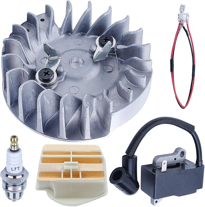 Adefol Chainsaw Ignition Coil, Flywheel, Air Filter, Spark