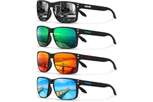 KUGUAOK Polarized Square Sunglasses For Men and Women Matte Finish Sun Glasses UV Protection Glasses