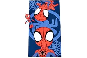 Jay Franco Marvel Spidey & His Amazing Friends Bath Towel & Bath Buddy Set - Kids Bathtub Accessories - Includes 25 x 50 Inch Microfiber Towel & 13 Inch Spiderman Water Play Buddy