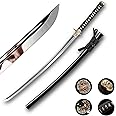 Katana Sword 41" Spring Steel Clay Tempered Razor Sharp Blade Full Tang Handmade -Real Katana Sword Sharp-Japanese Samurai Swords are a Unique Gift for Men