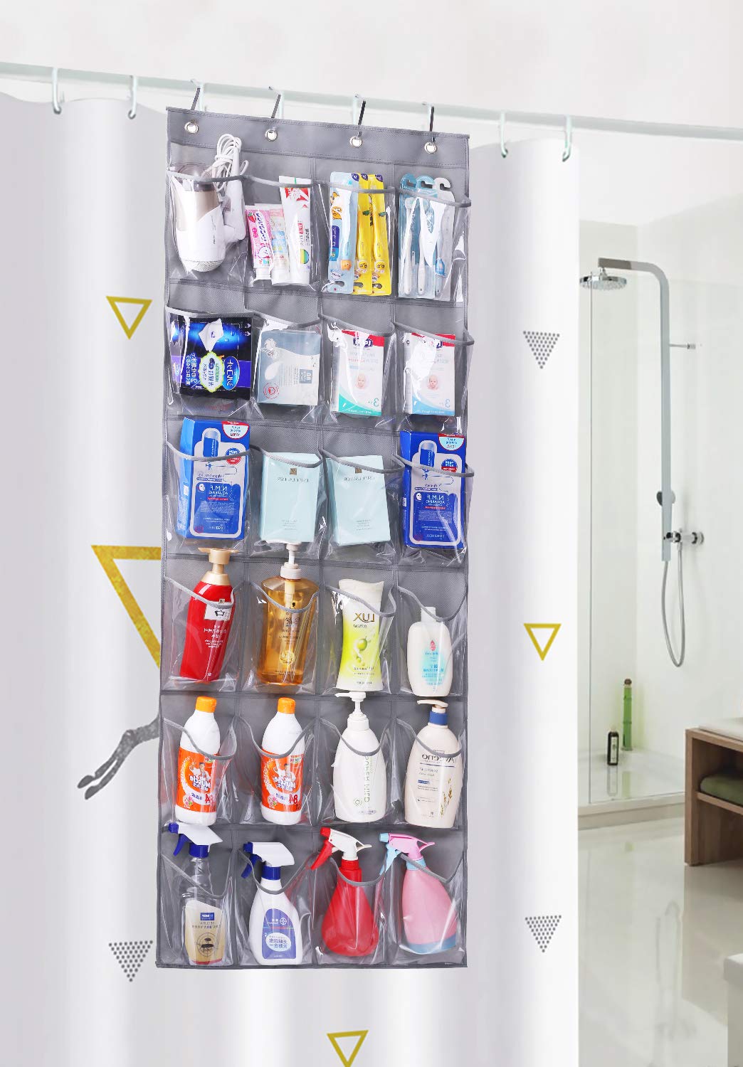 Misslo Over The Door Hanging Shoe Organizer 24 Large Clear