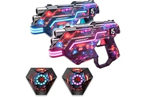 WINYEA TAG Laser Tag Guns Set of 2: LED Vest Setting | Dynamic Barrel | Fun Ideas Age 8+ Year Old Toys | Lazer Game Teen Boys & Girls Outdoor Activity | Gift for Kids, Teens & Adults