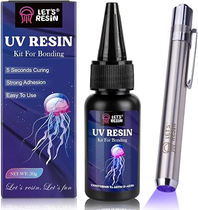LET'S RESIN UV Resin Kit 30g with Torch for Jewelry & Craft Adhesive