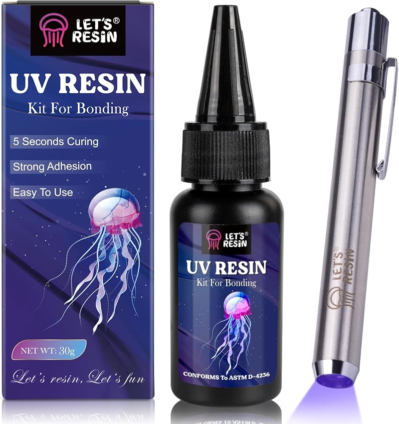 LET'S RESIN UV Resin Kit 30g with Torch for Jewelry & Craft Adhesive