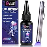 LET'S RESIN UV Resin Kit with Light, Bonding&Curing in Seconds, 30g UV Resin with Flashlight for Welding, Jewelry UV Glue Adhesive for Plastic Repair, Glass Light, Craft Decor
