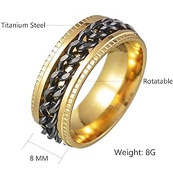 Udolfly Mens Fidget Rings Anxiety Rings for Men