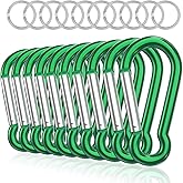 Sprookber Aluminum Carabiner, Caribeener Clips, Spring Snap Hook for Keychain Clip, Set of 10