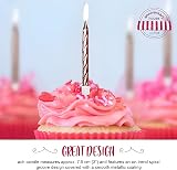 Anniversary House Metallic Rose Gold Spiral Birthday Candles Set of 12 with view 8