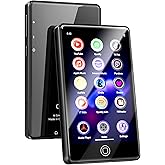 128GB MP3 Player with Bluetooth and WiFi, Android 14, 4GB RAM Portable HiFi Lossless, MP3 & MP4 Player for Kids with 4" Touchscreen, Music Player with Spotify, Amazon Music, Pandora, Play Store, Black
