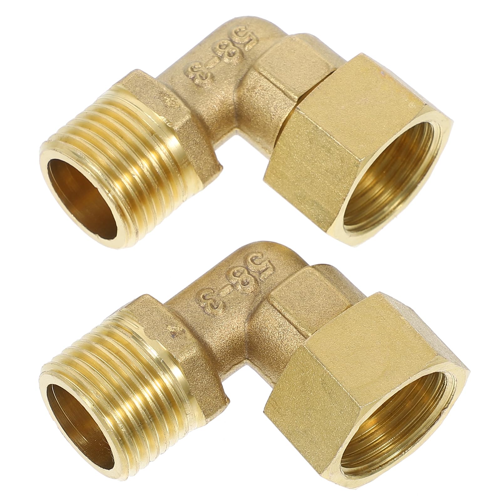 iplusmile Forged Brass 90 Degree Elbow Pipe Fitting Water Heater Connector Threaded All-Copper Elbow Joint for Plumbing and Water Pump Accessories
