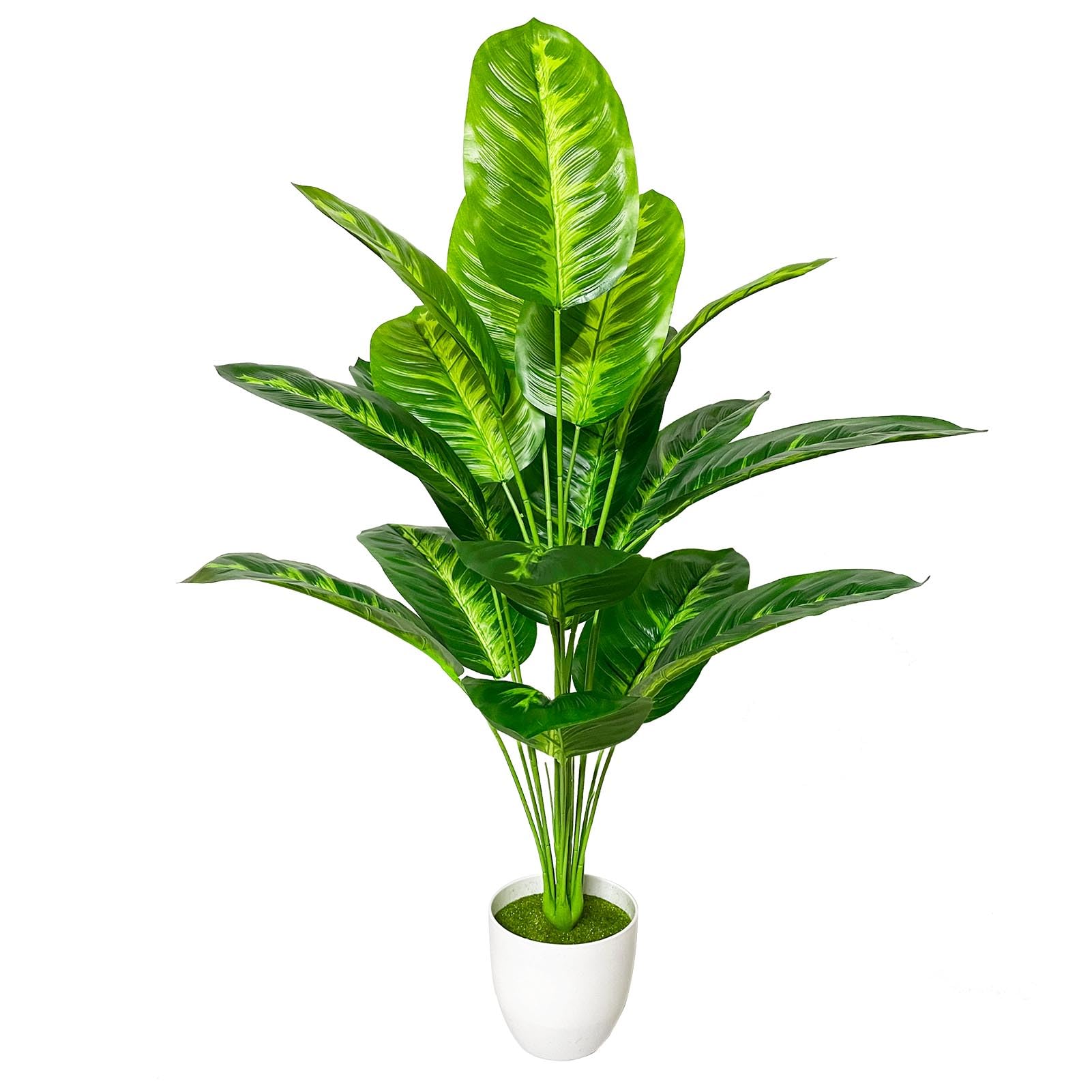 AIVORIUY Fake Plants Large Artificial Tree Leaves Faux Plants in Pot for Indoor Outdoor House Floor Home Office Farmhouse Bedroom Garden Modern Decor Housewarming Gift (80cm Tropical Bird of Paradise)