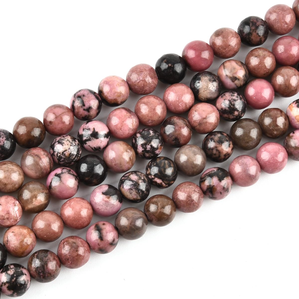 Genuine Black Rhodonite Beads for Jewelry Making Gemstone Semi Precious Stone Round 4mm Strand 15"(85-90pcs) — image 1