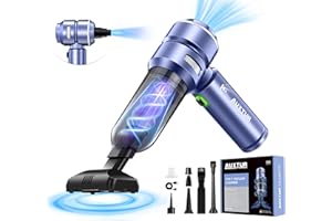 AUXTUR Handheld Cordless Car Vacuum-15000PA Mini Cleaner,3 in 1 High Power Brushless Motor,100W Super Suction Power Vacuums with Type-C Data Cable-Small, Portable and Rechargeable Cleaner (Grey)