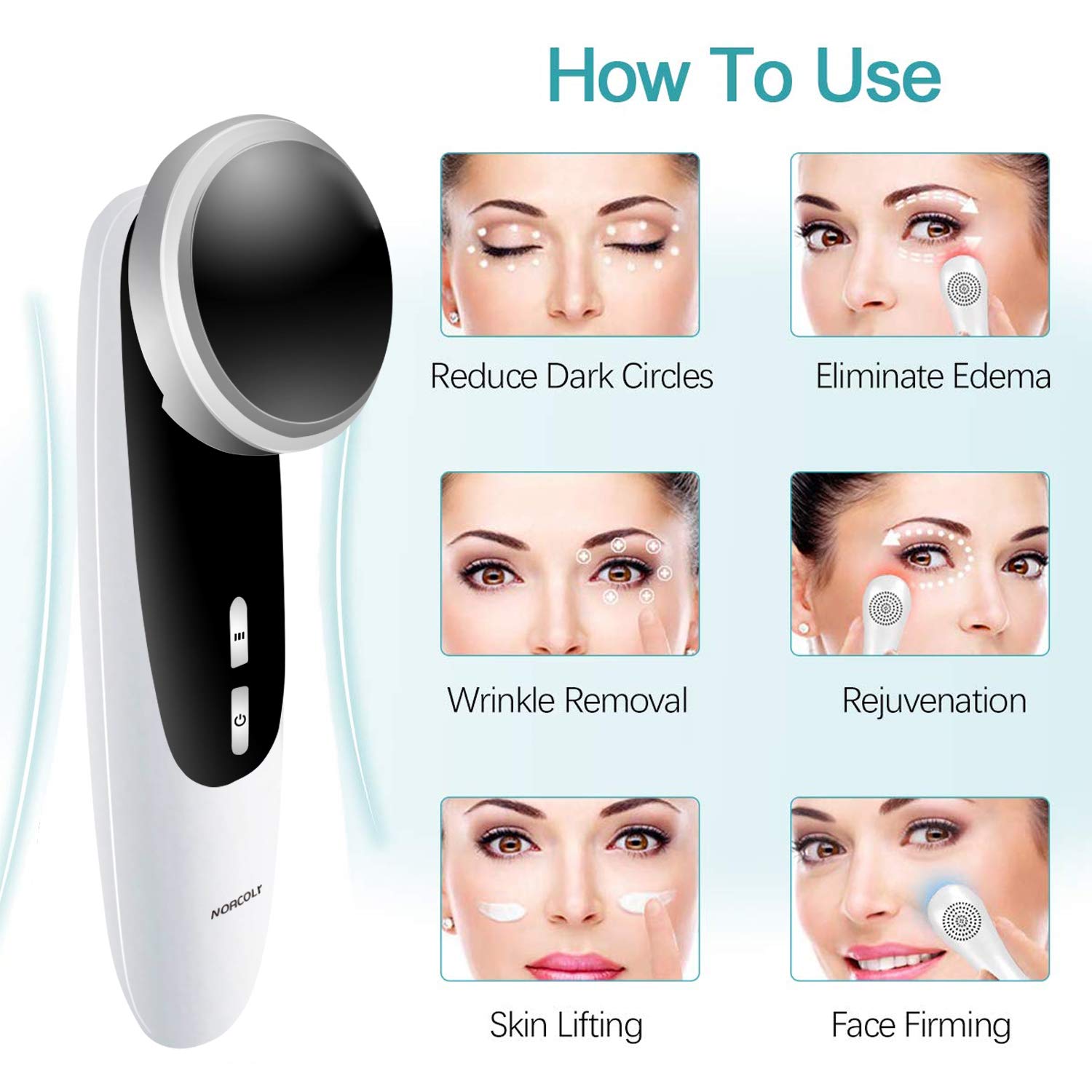 Facial Massager Device for women, Portable Facial Firming Massage Tool for Wrinkle Removal Anti Aging Skin Tightening Rejuvenation Face Beauty Kit: Beauty