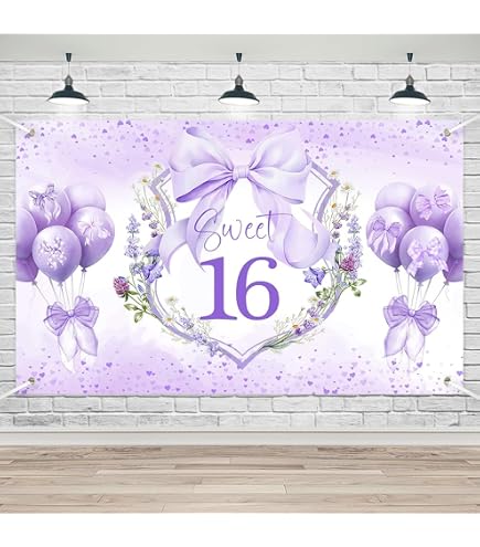 Sendy 7x5ft Sweet 16 Backdrop Blue Balloon Gold Crown Birthday Photography Background Blue Happy 16th Birthday Party Decoration Cake Table Banner Photo Booth Props