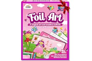 ZMLM Arts Crafts Gifts for Kids: Foil Art for 4 5 6 7 8 9 10 Year Old Girls and Boys - Foil Arts & Crafts Gifts for Kids - Li