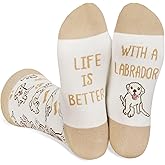 InnoBeta Labrador Retriever Gifts for Women & Men, Gifts for Dog Mom Dog Dad on Birthday & Christmas, One Size Crew Socks