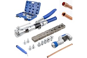 IBOSAD Hydraulic Flaring Tool Kit for 3/16 to 7/8 inch and Swaging Tools Soft HAVE Copper Tube Extrusion Type Water Gas Line Automotive Plumbing,Not for Brakeline Fuel Transmission Brake Line