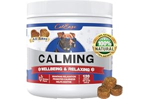 ColEaze Calming Chews for Dogs - Dog Anxiety Relief, Dog Calming Treats, Dog Calming Chews, Aid with Anxiety, Separation, Barking, Vet Visits, Thunderstorms, for All Breeds & Sizes, 120 Count