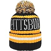 City Football Knit Hat Classic Cuff Winter Beanie Hat with Pom Toque Skull Cap
