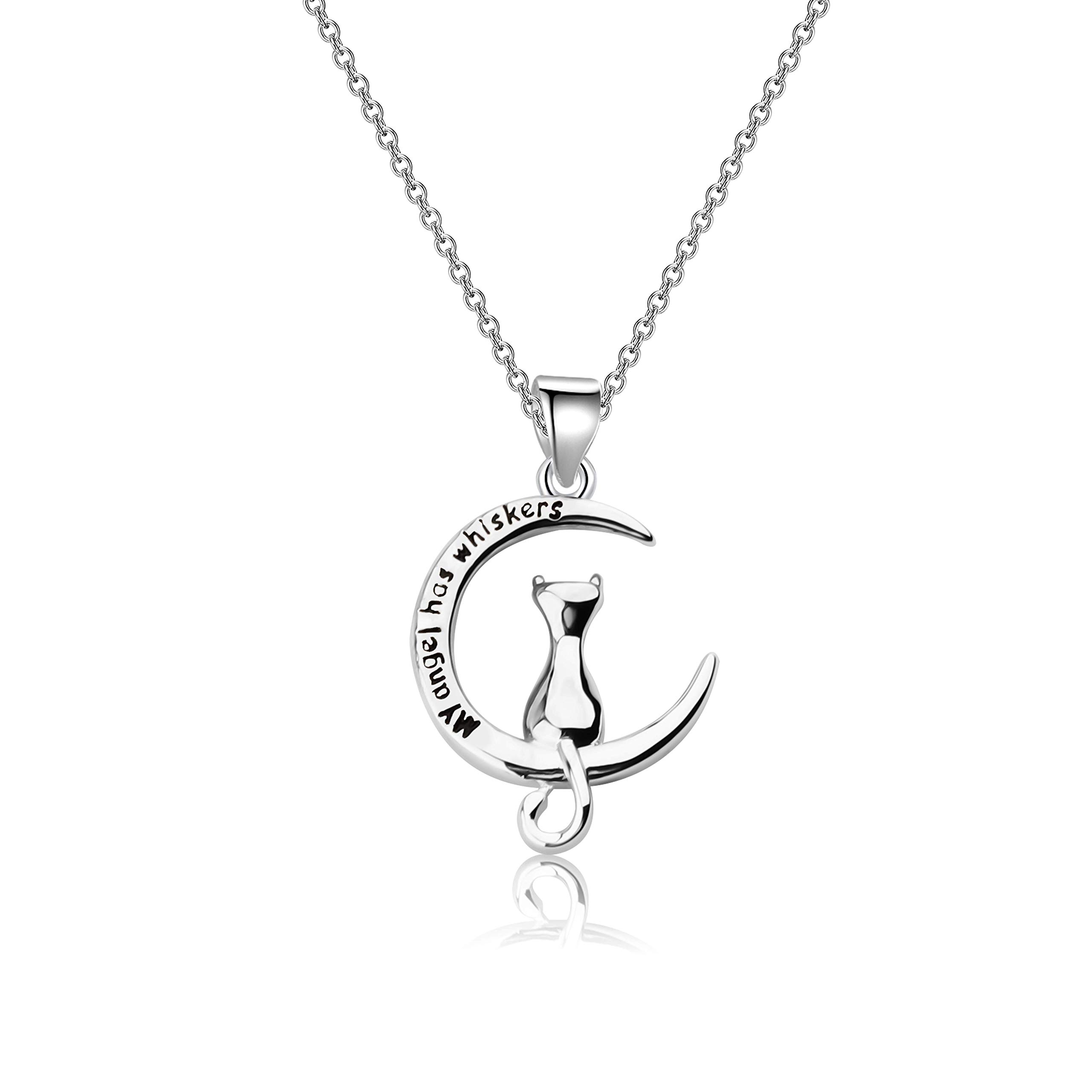 bobauna Pet Memorial Keychain My Angel Has Whiskers Pet Loss Jewelry Sympathy Loss Of Cat Gift For Cat Lover Family Friend, Stainless Steel, nagam