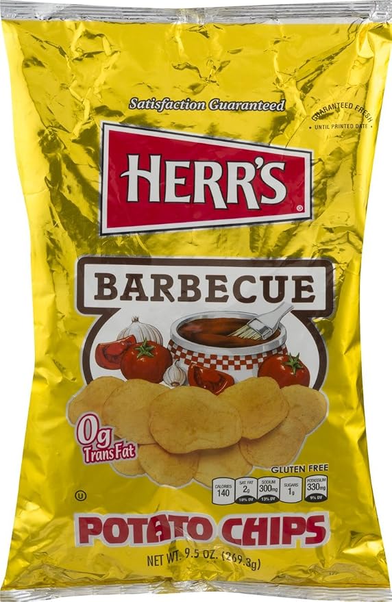 Herr's potato chips - barbecue - Family size (072600009288)
