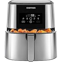 Chefman TurboFry Air Fryer, XL 8-Qt Capacity for Family Cooking, BPA-Free w/Dishwasher Safe Basket, Nonstick Square…