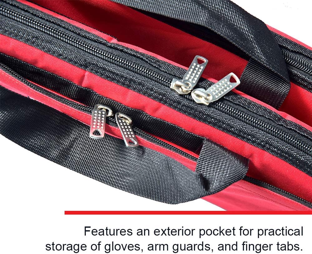 UNIVERSE ARCHERY Cordura Recurve Bow Bag | Heavy Duty Hunting Long Bow Case | Arrow & Bow Cordura Case | Archery Lightweight Recurve Bow Bag with Pocket (160 X 21 cm) (Red) : Sports & Outdoors
