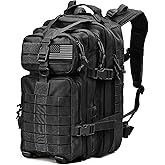 Tru Salute 45L Military Black Tactical Backpack Large Army 3 Day Pack Molle Bug out Bag Rucksack Backpack Military Black
