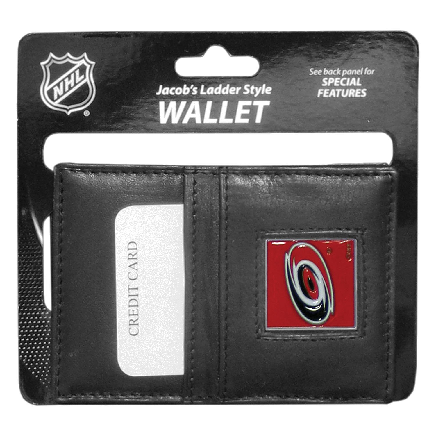 Siskiyou Sports NHL Fan Shop Carolina Hurricanes Leather Jacob's Ladder Wallet One Size Black