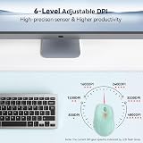 TECKNET 2.4G Wireless Mouse 4800 DPI 6 Gradients Ergonomic Green view 3